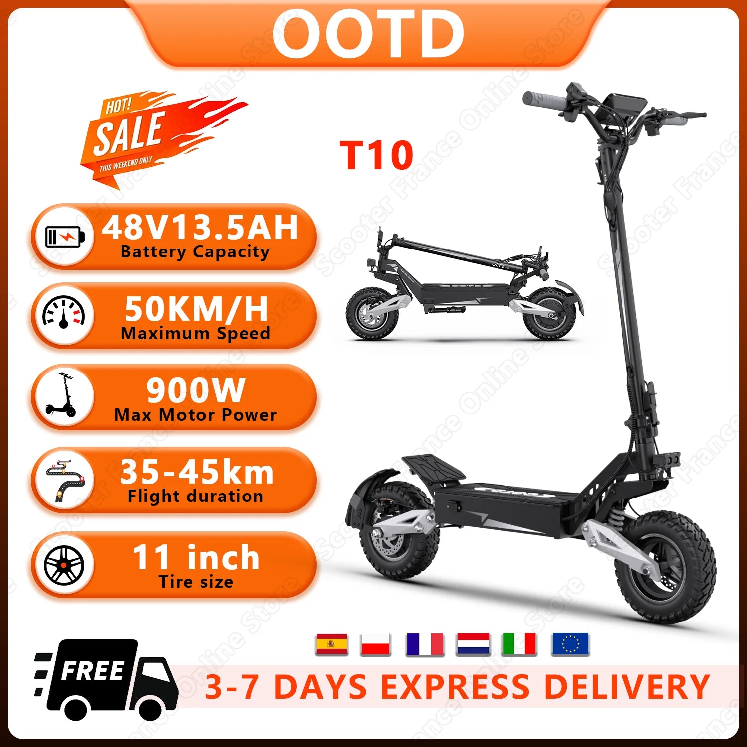 OOTD T10 48V E-Scooter